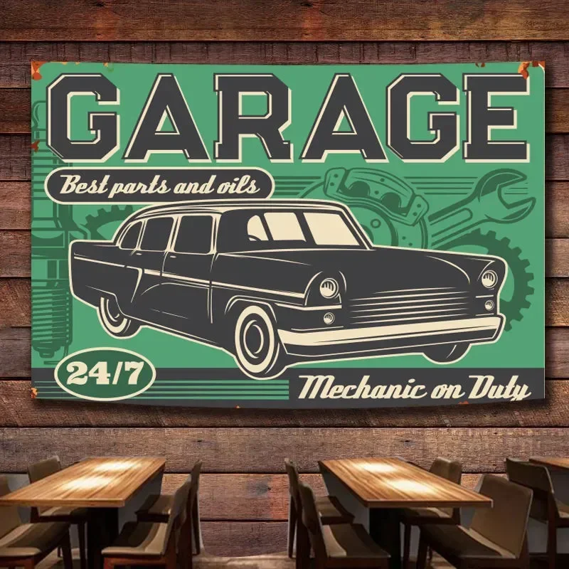 Auto Repair Shop Banners - Beste Teile und Öle Vintage AUTO-SERVICE