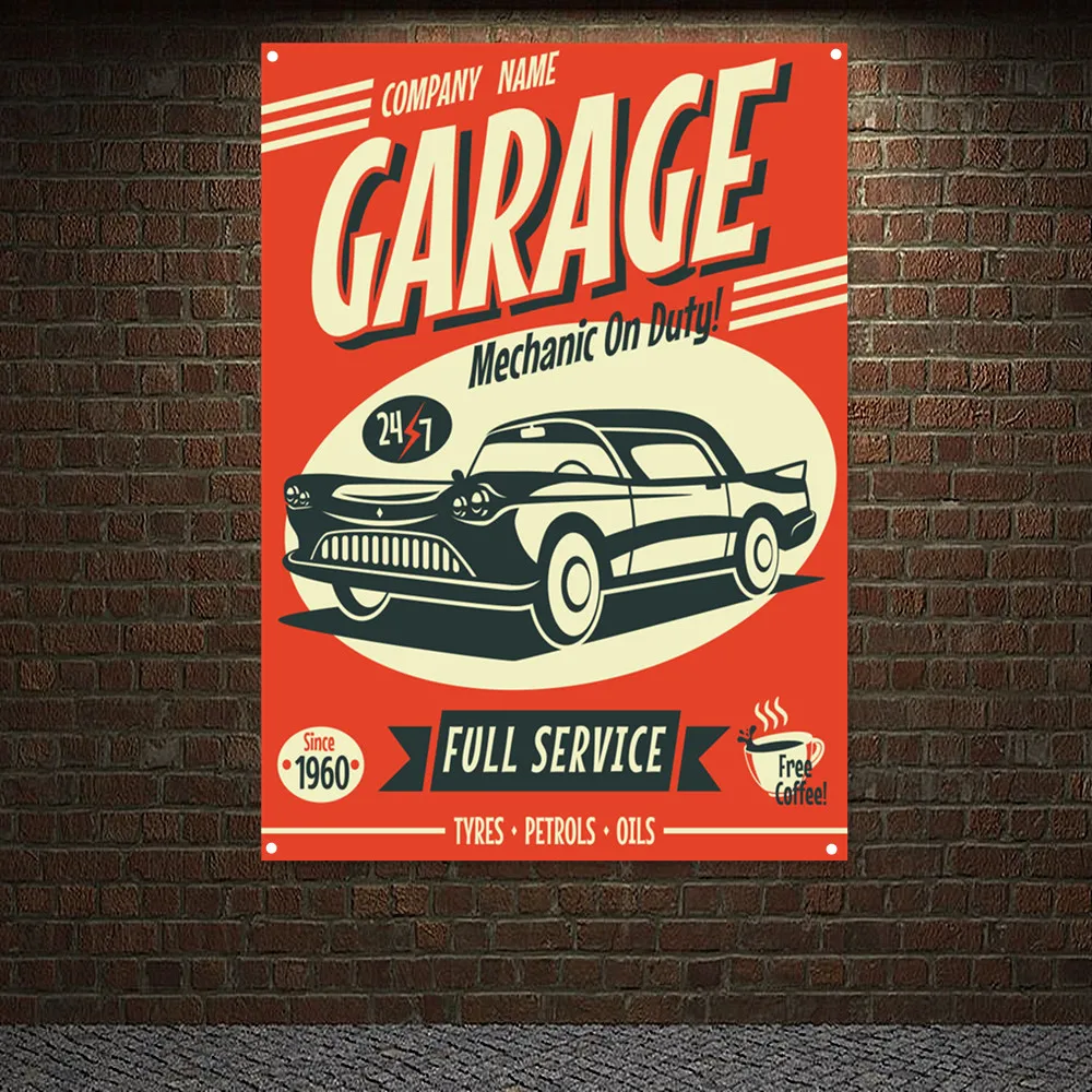 MECHANIC ON DUTY Vintage AUTO  – Auto Repair Shop Banners Bewertung und Preis