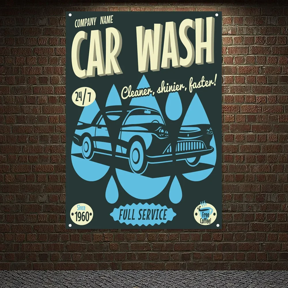 Vintage CAR WASH FULL SERVICE  – Auto Repair Shop Banners Bewertung und Preis